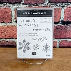 Stampin Up Merry Snowflakes Stamp Set & Stitched Snowflake Dies, Used